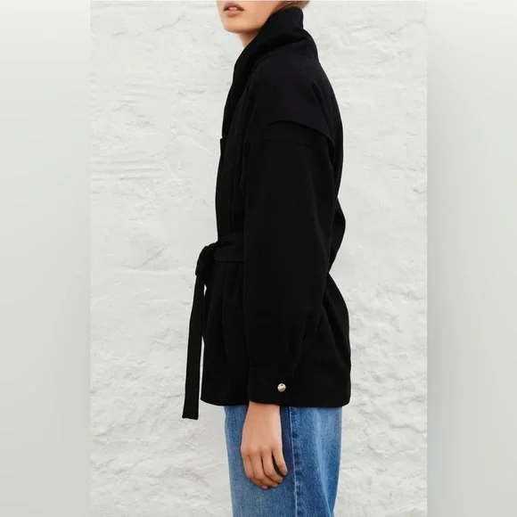 ba&sh Belted 100% Cotton Lost Jacket Size M - Picture 8 of 16